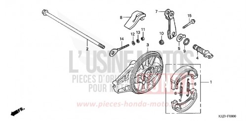 PANNEAU DE FREIN ARRIERE CRF100F7 de 2007